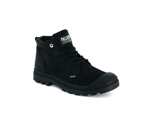 95561-035-M | DAMEN PAMPA LO CUFF LEATHER | BLACK/GREEN SHEEN