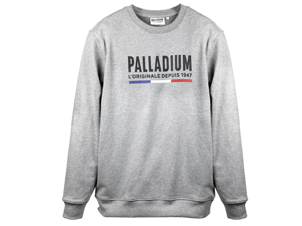 172784-004 | PALLADIUM CREW NECK2 | DUNKELGRAU MELIERT