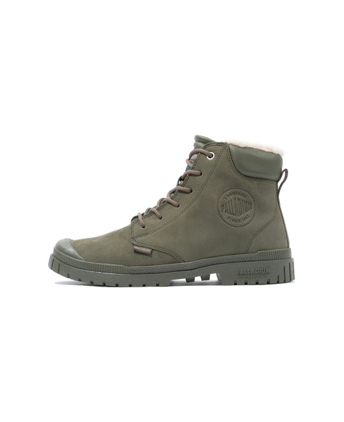 79067-325-M | SP20 CUFF LEATHER WATERPROOF WL | OLIVE NIGHT - PALLADIUM EU - 6
