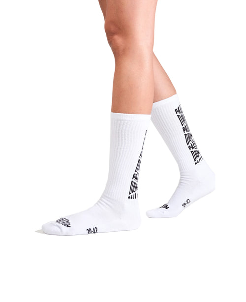 SX7385-100 | JACQUARD MID SOCKS 2 | WHITE - PALLADIUM EU - 2