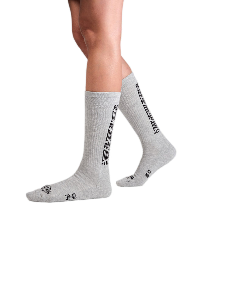 SX7385-034 | JACQUARD MID SOCKS 2 | HEATHER GREY