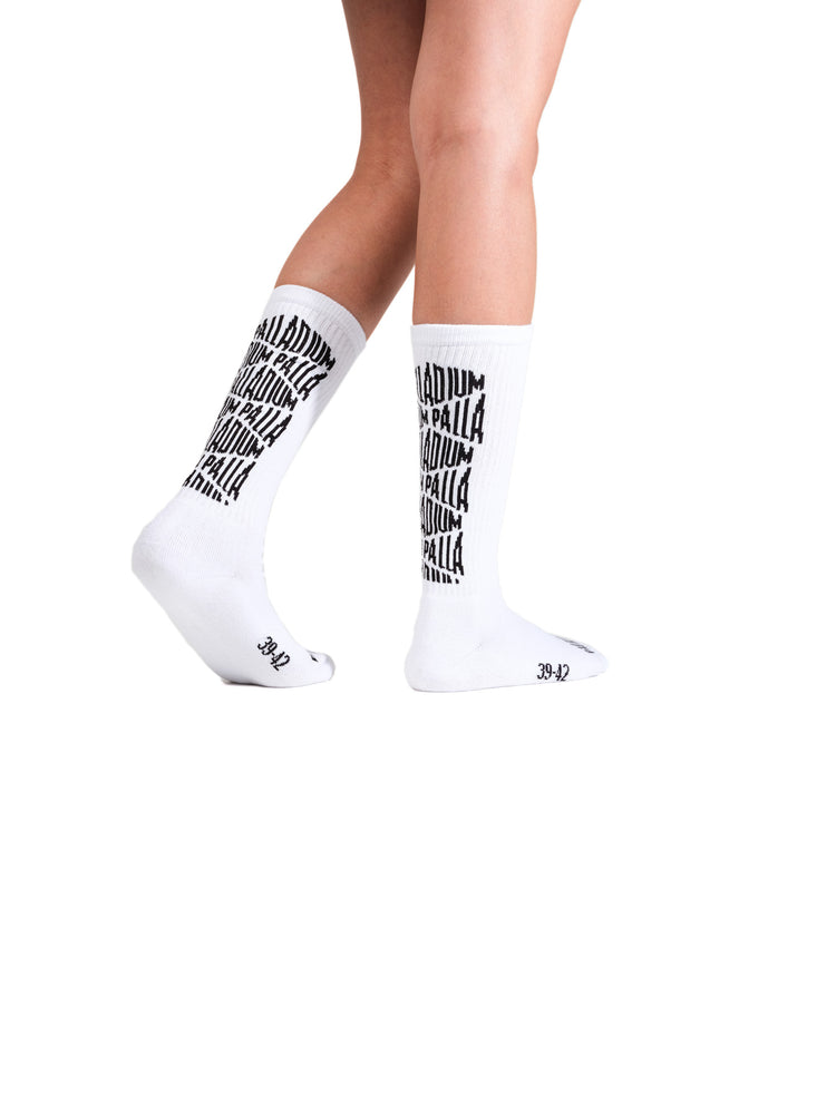 SX7385-100 | JACQUARD MID SOCKS 2 | WHITE