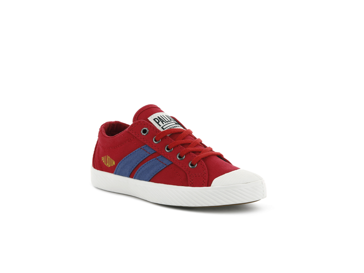55722-626-M | PALLAFLAME LOW CANVAS | RED SALSA/STAR WHITE